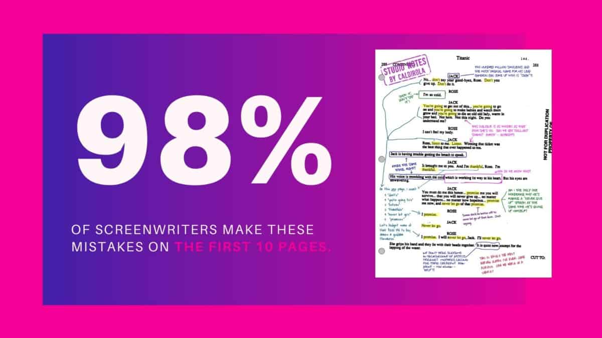 the first 10 pages of a screenplay
